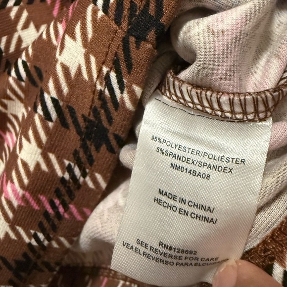 Madden NYC Brown and Pink Fitted Crop Tank Top Size L - Picture 2 of 3